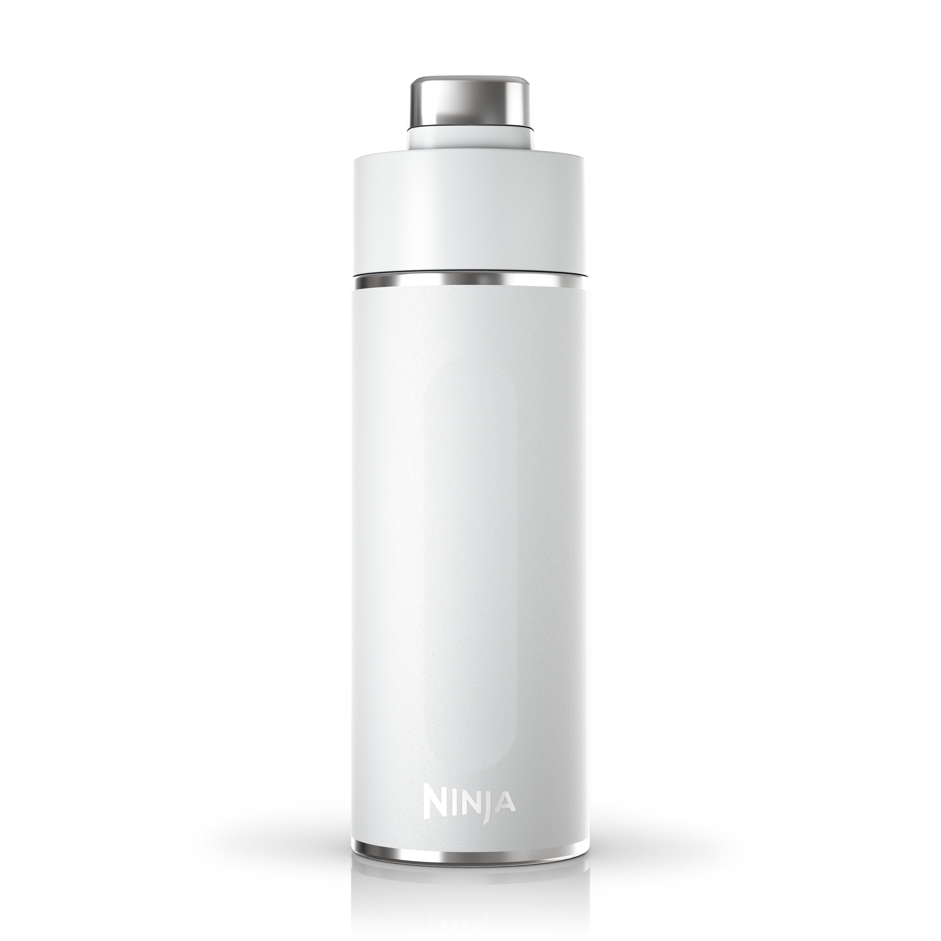 Ninja Thirsti 24oz Travel Water Bottle, Stainless Steel, White