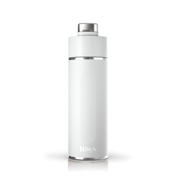 Ninja Thirsti 530ml Water Bottle with Leak-Proof Lid, White