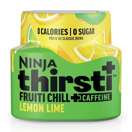 Ninja Thirsti FRUITI CHILL + CAFFEINE Lemon Lime Flavored Liquid Water Drops, 1 Flavor Pod, WCFLELI61