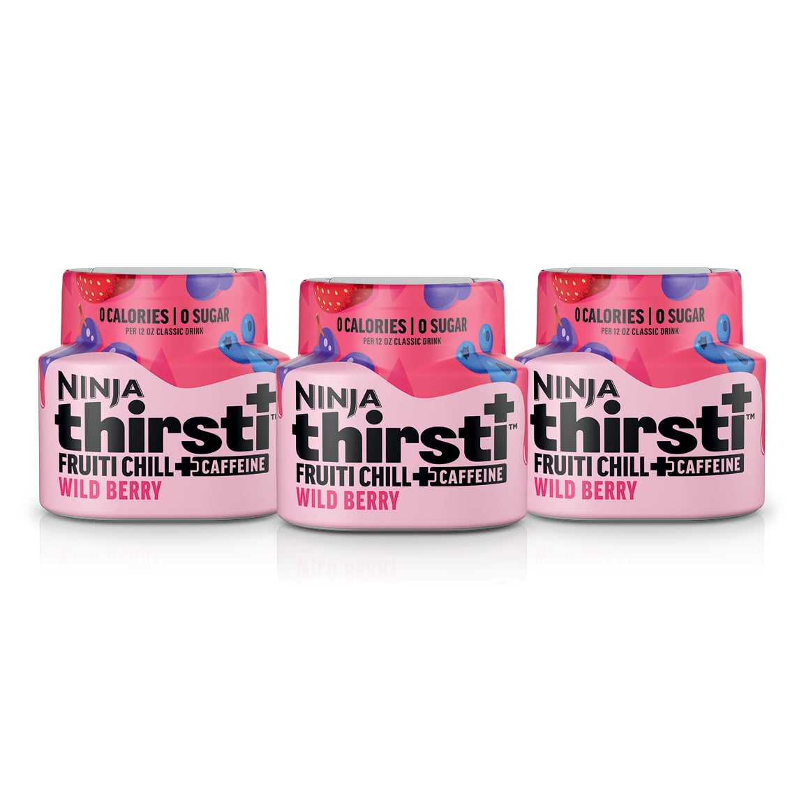Ninja Thirsti FRUITI CHILL + CAFFEINE Wild Berry Flavored Water Drops