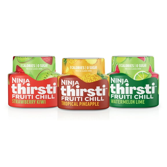Ninja Thirsti FRUITI CHILL Flavored Liquid Water Drops, Variety 3 Pack, WCFV2