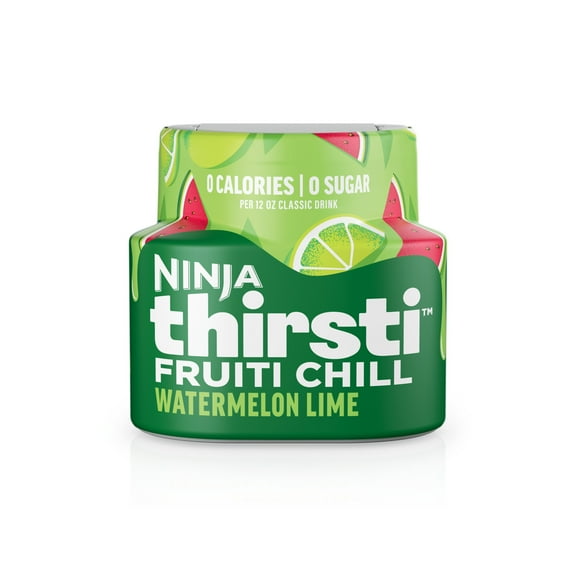 (2 pack) Ninja Thirsti FRUITI CHILL Watermelon Lime Flavored Liquid Water Drops, 1 Flavor Pod, WCFWTLI61