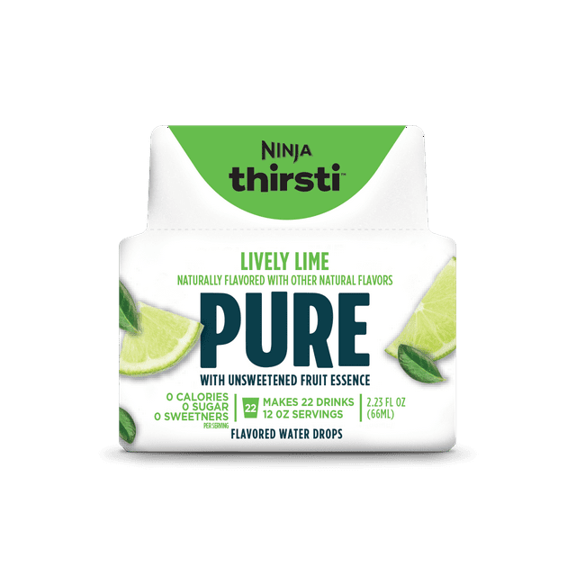 Ninja Thirsti Flavored Water Drops, Lively Lime, Pure Unsweetened