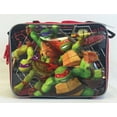 thumbnail image 1 of Ninja Turtles Canvas 3D Embossed Insulated Lunch Bag Box School Food Snacks, 1 of 3