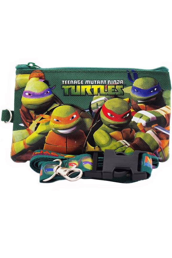 Ninja Turtles Green Lanyard with Detachable Coin Purse