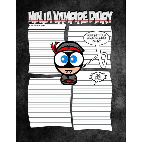 Ninja Vampire Diary - A Spooktaculous Place To Keep Your Secrets: Worlds Most Spooktaculous Diary With Ninja Vampire Sty, (Paperback)
