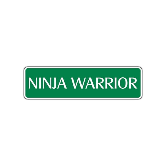 Ninja Warrior Karate MMA Aluminum Metal Novelty Street Sign Wall Gift Décor 4x18