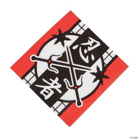 Ninja Warrior Lunch Napkins - Party Supplies - 16 Pieces