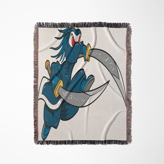 Ninja Warrior Monster Character, Woven Blanket
