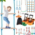 Ninja Warrior Obstacle Course for Kids, 2 x 65 ft Weatherproof