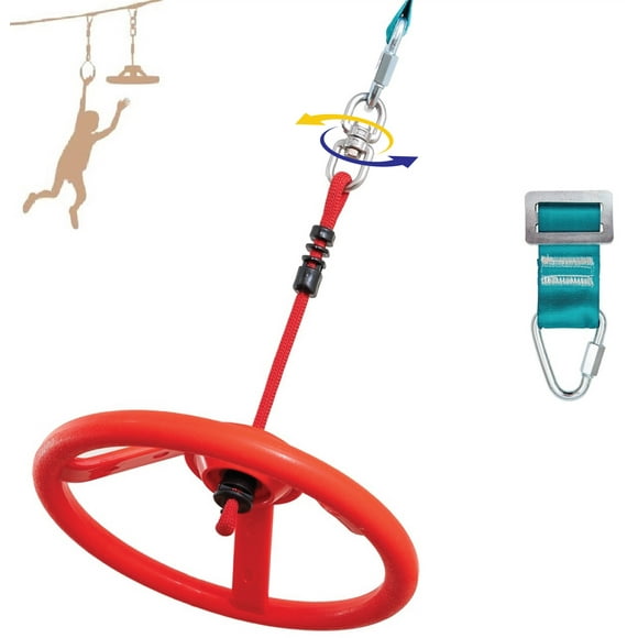Ninja Wheel Obstacle for Kids Slackline Hanging Wheel for Ninja Warrior Obstacle Course Attachments