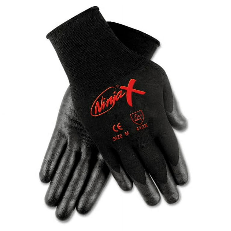 Ninja x Bi-Polymer Coated Gloves, X-Large, Black, Pair Ninja x Bi-Polymer Coated Gloves, X-Large, Black, Pair