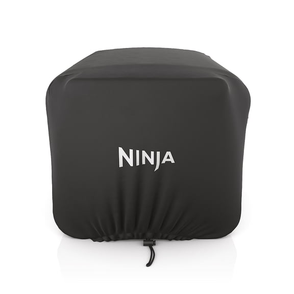 Ninja XSKOCVR Premium Cover, Compatible Woodfire Outdoor Oven (OO100 series), Adjustable Drawstrings, UV and Water-Resistant, Lightweight, Black, 19.5'' x 16.5'' x 15"