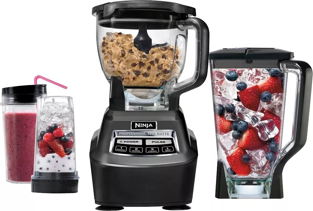 Ninja Ninja® Blender and Mega Kitchen System® with 4 Functions, 72 oz. Pitcher, 64 oz. Bowl, and (2) 24 oz. To-Go Cups