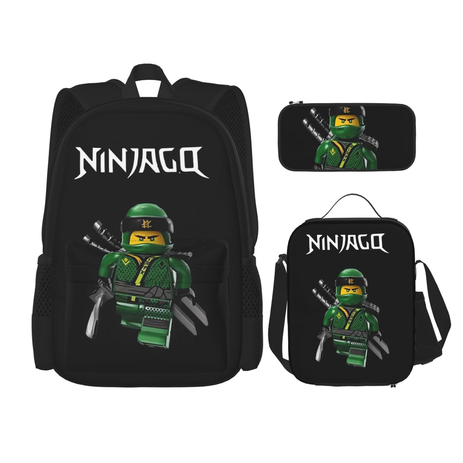 Ninjago 17 Inch Backpack With Lunch Bag Pencil Case Set bag Lunch