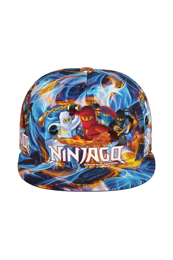 Ninjago Baseball Cap For Men, Women & Kids, Classic Flat Brim Hat Hip Hop Trucker Hat Adjustable Snapback Hat