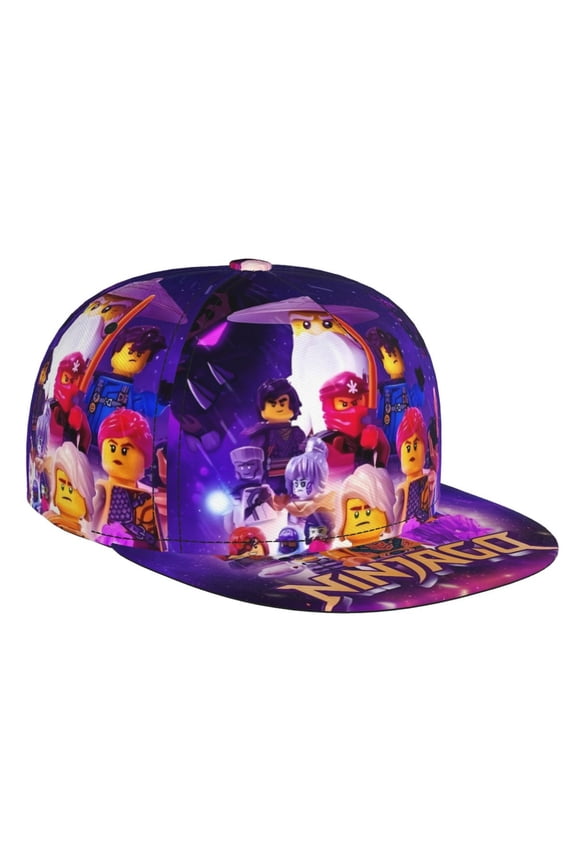Ninjago Baseball Cap For Men, Women & Kids, Classic Flat Brim Hat Hip Hop Trucker Hat Adjustable Snapback Hat