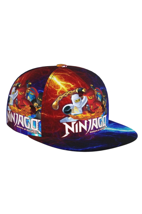 Ninjago Baseball Cap For Men, Women & Kids, Classic Flat Brim Hat Hip Hop Trucker Hat Adjustable Snapback Hat