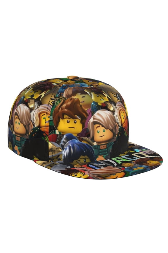 Ninjago Baseball Cap For Men, Women & Kids, Classic Flat Brim Hat Hip Hop Trucker Hat Adjustable Snapback Hat