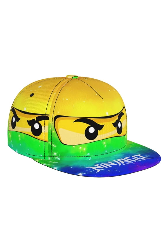 Ninjago Baseball Cap For Men, Women & Kids, Classic Flat Brim Hat Hip Hop Trucker Hat Adjustable Snapback Hat