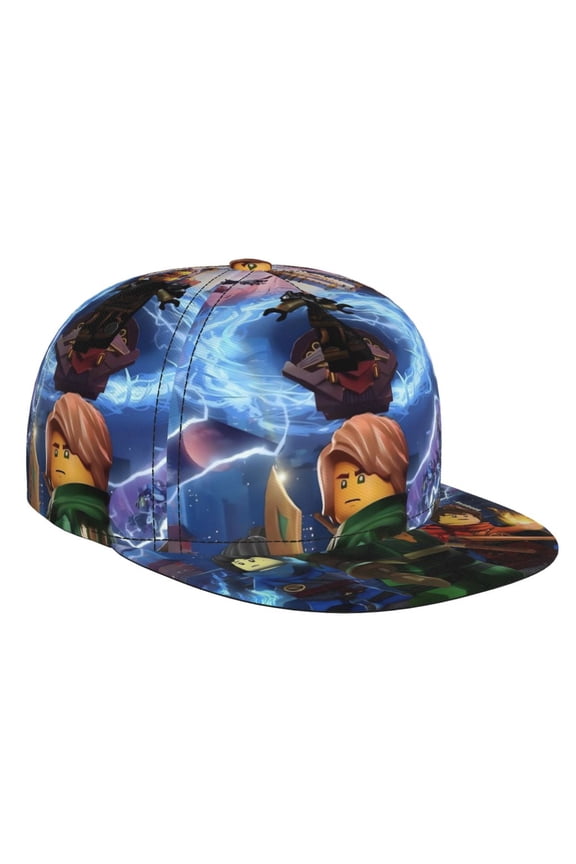Ninjago Baseball Cap For Men, Women & Kids, Classic Flat Brim Hat Hip Hop Trucker Hat Adjustable Snapback Hat