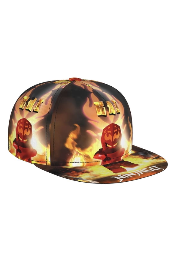 Ninjago Baseball Cap For Men, Women & Kids, Classic Flat Brim Hat Hip Hop Trucker Hat Adjustable Snapback Hat