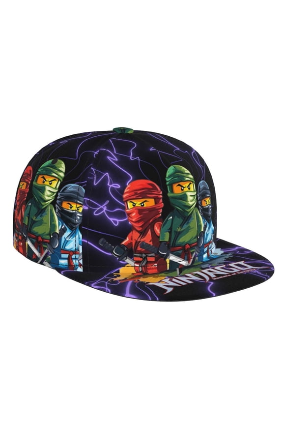 Ninjago Baseball Cap For Men, Women & Kids, Classic Flat Brim Hat Hip Hop Trucker Hat Adjustable Snapback Hat