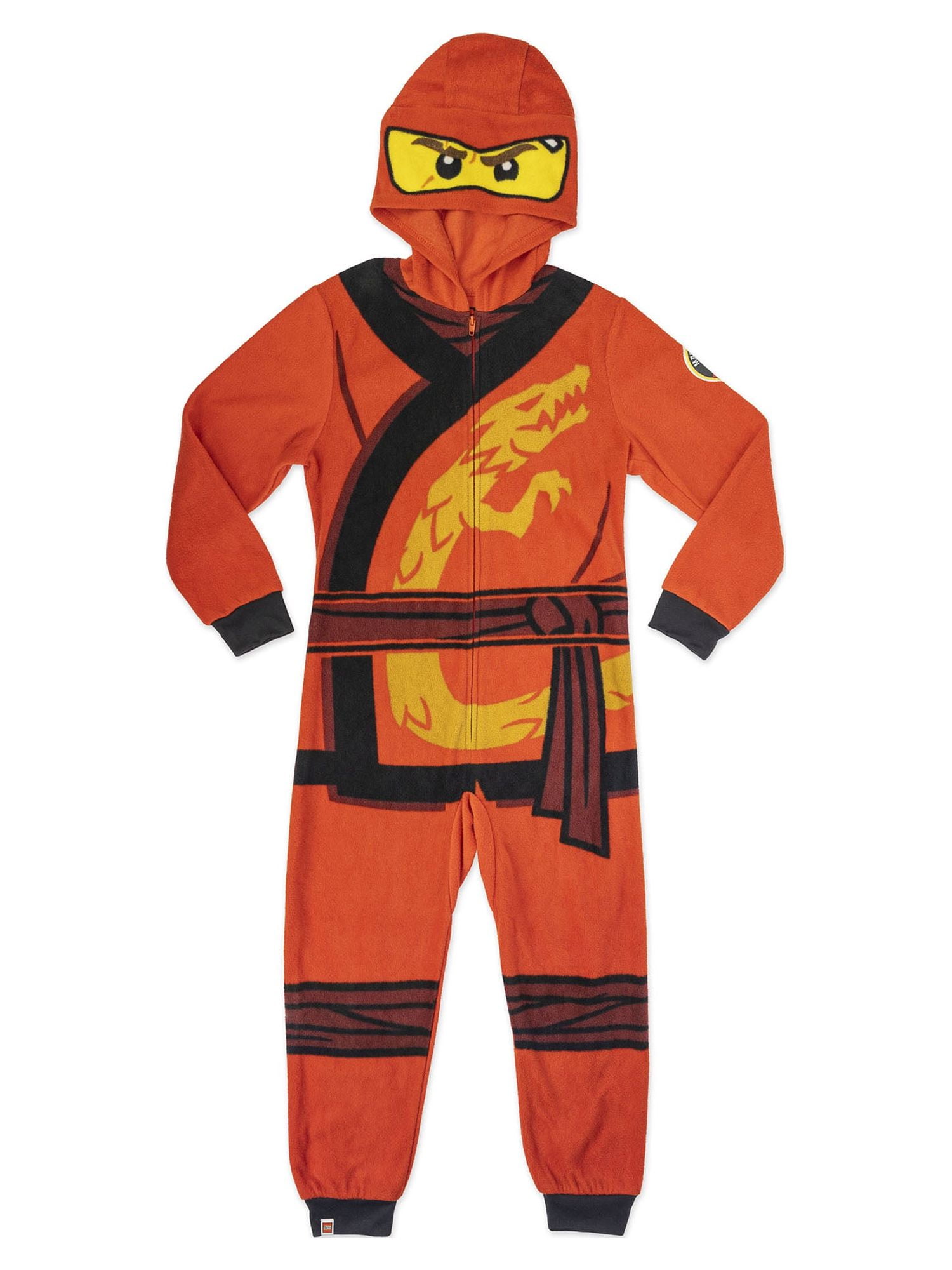 Ninjago Boys 1 Piece Hooded Costume Union Pajama, Sizes 4-12 