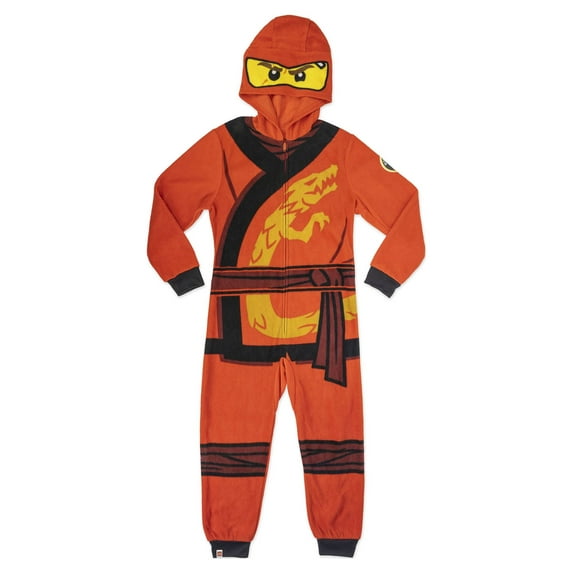 Ninjago Boys 1 Piece Hooded Costume Union Pajama, Sizes 4-12