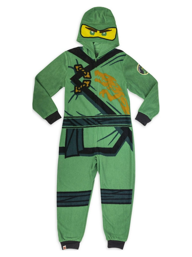 Ninjago LEGO Boys Hooded Onesie Pajama Costume, Sizes 4-12