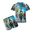 thumbnail image 1 of Ninjago Boys 2-Piece Swimsuit Set, Short Sleeve Rash Guard & Swim Trunks, 1 of 7