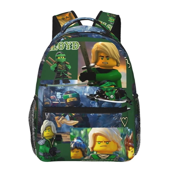 Ninjago Cartoon Backpack Funny Laptop Bag Book Bag Hiking Outgoing Daypack SchoolFor Women Mens