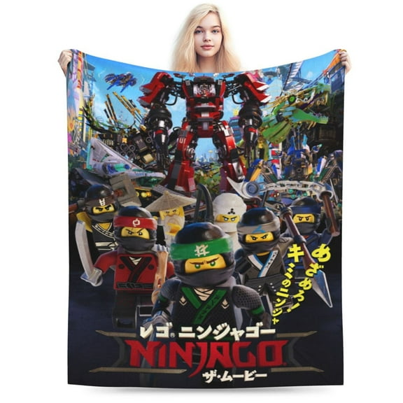 Ninjago Cartoon Ultra-Soft Micro Fleece Blanket Cozy Blanket Thick Warm Plush Throw Blanket Sofa Cushion, Warm Flannel Blanket For Living Room Bedroom 60"X50"