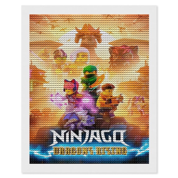 Ninjago Diamond Art Kits for Adults Beginners Round 5D Paint with Diamonds Gem Art Painting Kits for Home Wall Decor Gifts