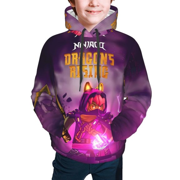 Ninjago Hoodies Pullover For Boys Girls 3d Printed Hooded Sweatshirt Long Sleeves Medium