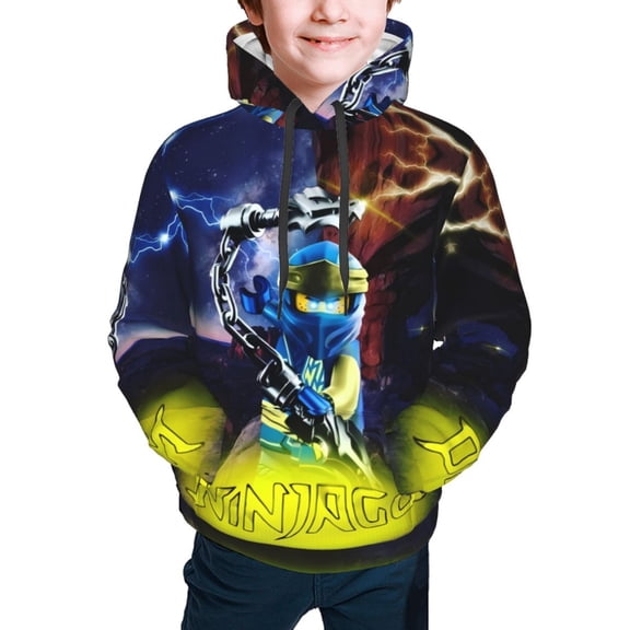 Ninjago Hoodies Pullover For Boys Girls 3d Printed Hooded Sweatshirt Long Sleeves Small