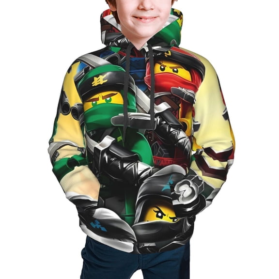 Ninjago Hoodies Pullover For Boys Girls 3d Printed Hooded Sweatshirt Long Sleeves X-Large