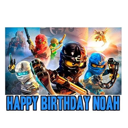 Ninjago Image Photo Cake Topper Sheet Personalized Custom Customized Birthday Party - 1/4 Sheet - ABPID04020