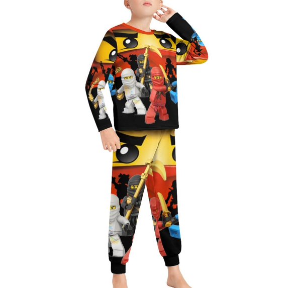 Ninjago Ki-ds Pajamas 2 Piece Pjs Set Little Big Bo-ys Gi-rls Sleepwear