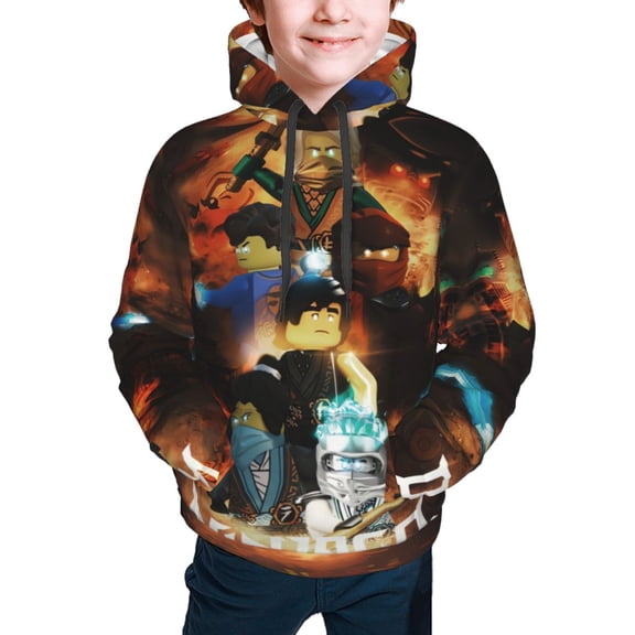Ninjago Kids' Hoodie 3d Print Sweatshirt Soft Pullover Hooded With Big Pockets For Boys Or Girls X-Large