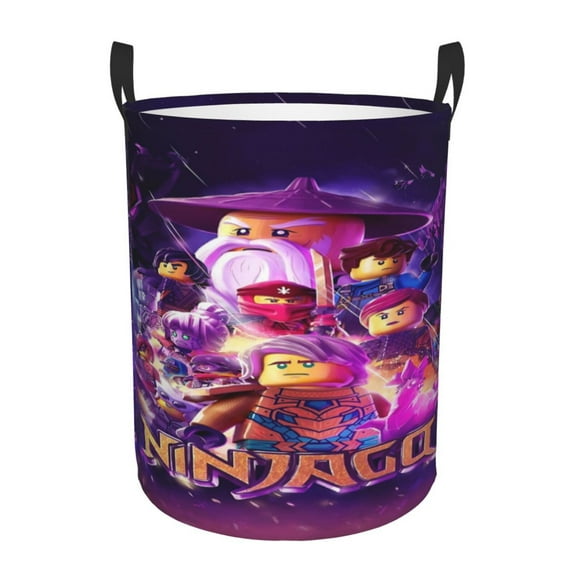 Ninjago Large Laundry Basket With Handle, Collapsible Laundry Hamper, Dirty Clothes Storage Basket For Living Room, Bathroom, Bedroom, College Dorm