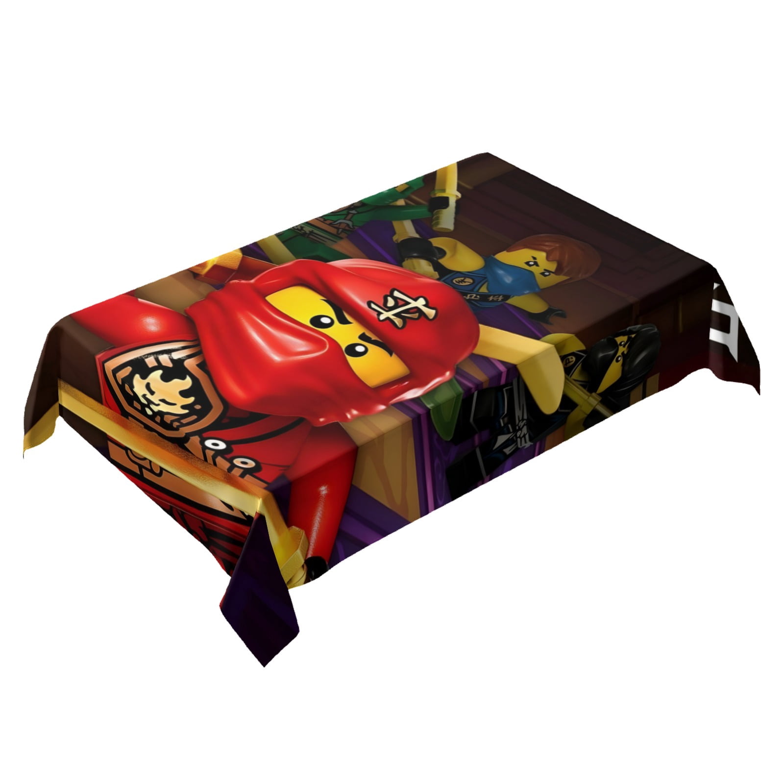 Ninjago Masters of Spinjitzu square tablecloth has an iconic print ...