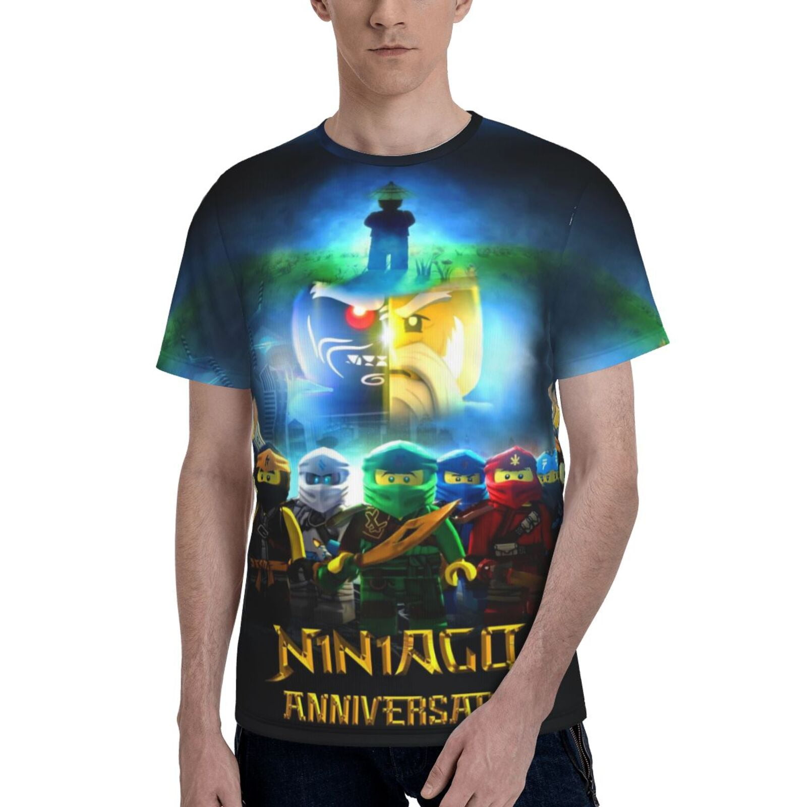 Ninjago Mens 3d Graphic Print Shirts Casual Short Sleeve Tee