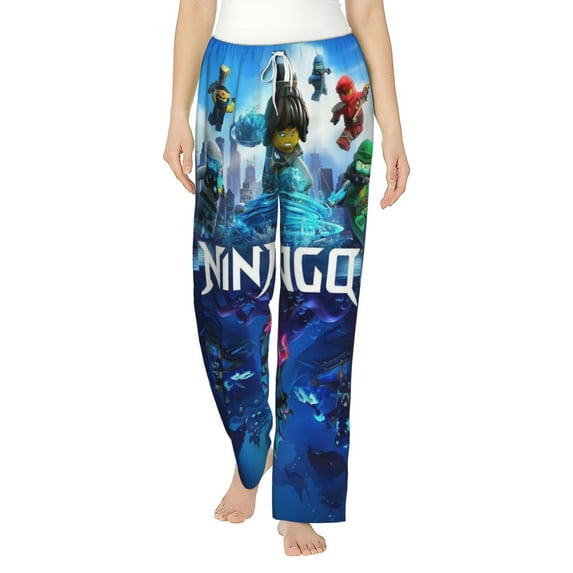Ninjago Poster Women's Pajama Pants Lounge Daily Novelty Cozy Sleep Bottoms Pants Sleepwear With Pockets