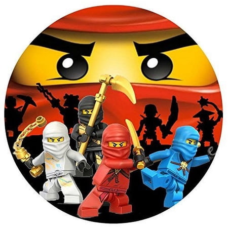 Ninja Edible Image Photo Cake Frosting Icing Topper Sheet Personalized Custom Customized Birthday Party - 8" Round - 74594