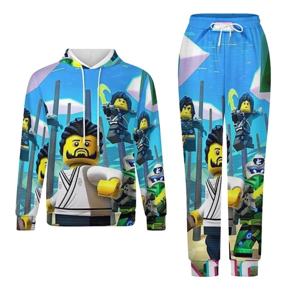 Ninjago Sweatshirt & Sweatpants Tracksuit Sets Printed Casual Pullover Hoodie & Pants Set 2XS
