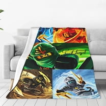 Ninjago Throw Blanket Couch Bed Sofa Soft Lightweight Warm Cozy Flannel Fleece Bed Blanket For Kids Adults Gift Multiple Sizes Available 40"X30"