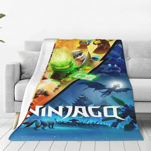 Ninjago Throw Blanket Soft Cozy Warm College Printing Oversized Lightweight Home Decoration All Seasons For Sofa Bed Couch Bedroom