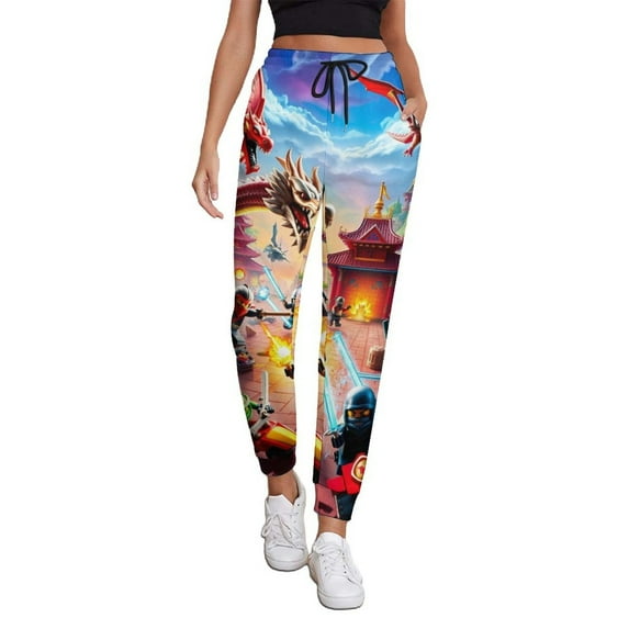 Ninjago Women's Sweatpants Fall Jogger Pants Workout Lounge Comfy Athletic Joggers 2XL