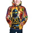 thumbnail image 1 of Ninjago Youth Sweatshirt Hoodies Fashion Teen Hooded Hoody Pullover Clothes With Pocket For Boys Girls Clothing, 1 of 8
